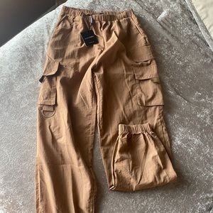 JLUXLABEL brown flight tracker joggers